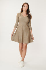 Robe Maille Col V GARDENIA
