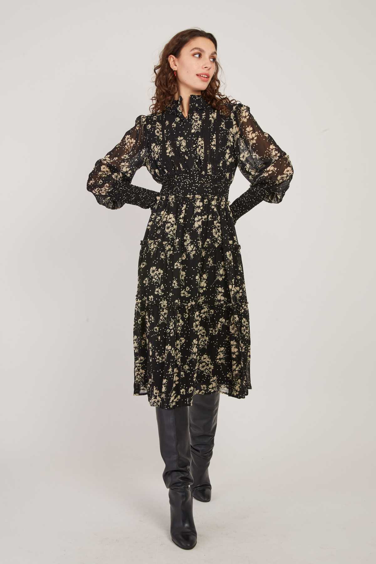 Robe DERHY Manches Longues - Taille 40 Rouge - Coupe Trapèze - Occasion Très Bon état