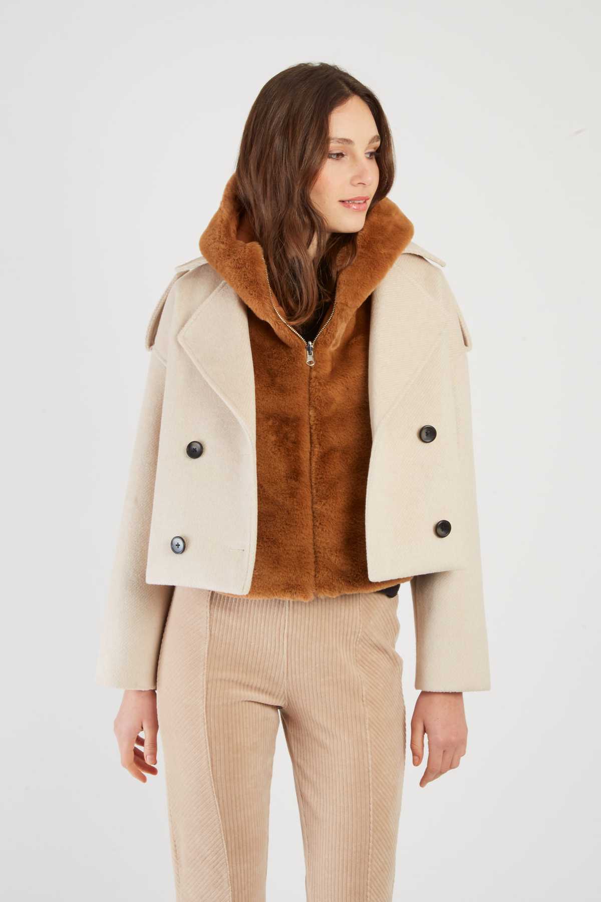 CAPUCHE DOUDOUNE FAUX FUR LEILA - René Derhy ref:A593007