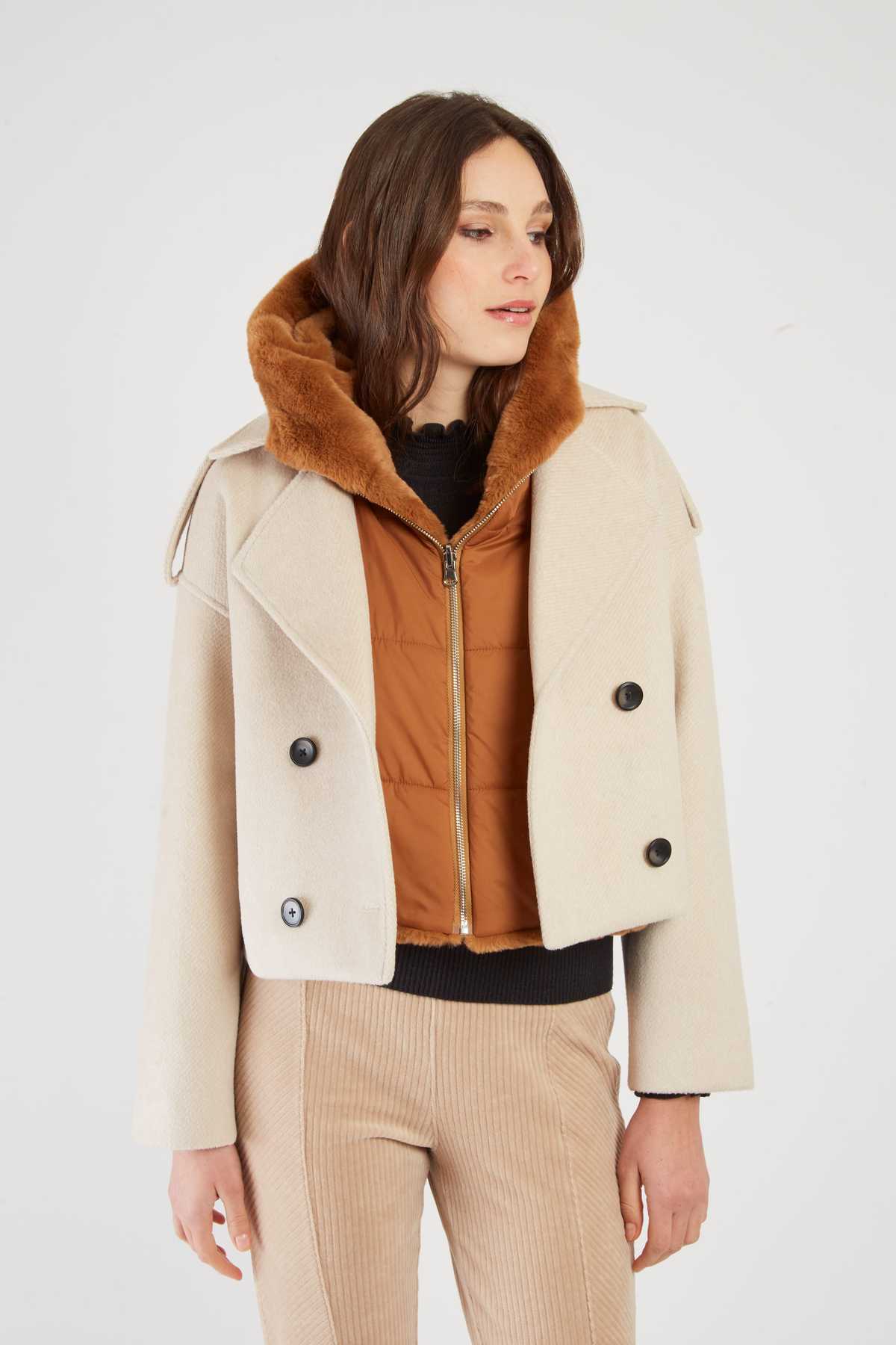CAPUCHE DOUDOUNE FAUX FUR LEILA - René Derhy ref:A593007