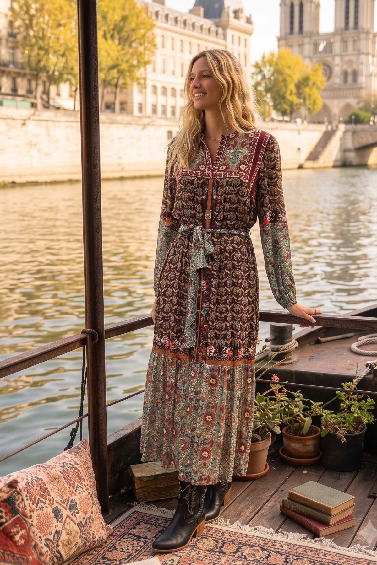 Robe longue imprimée FARAH