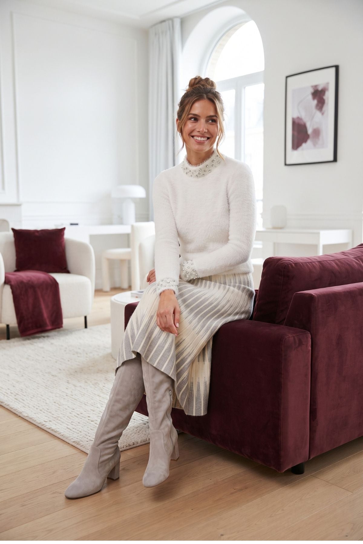 Pull en maille poilue AGNES