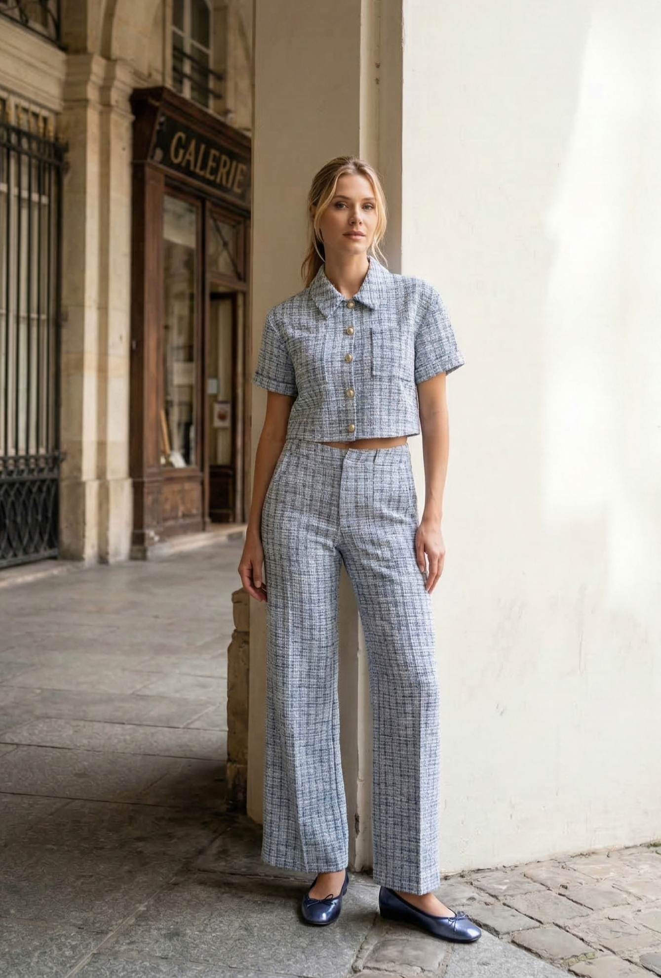 Pantalon droit en tweed BARCELONE