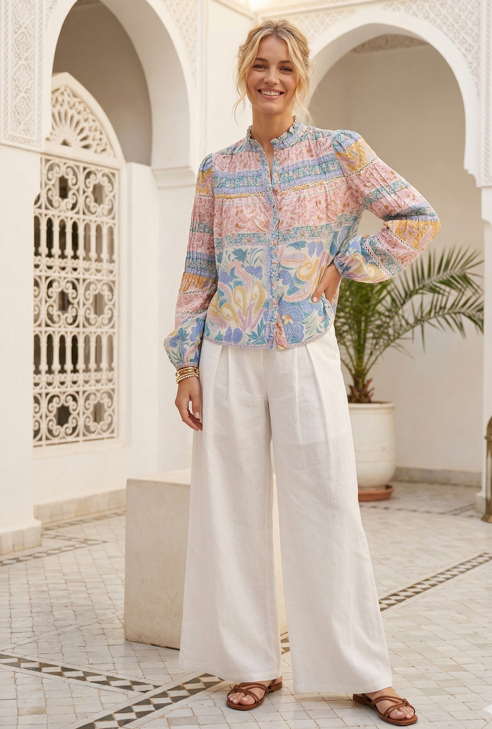 Blouse imprimée AUGUSTINE