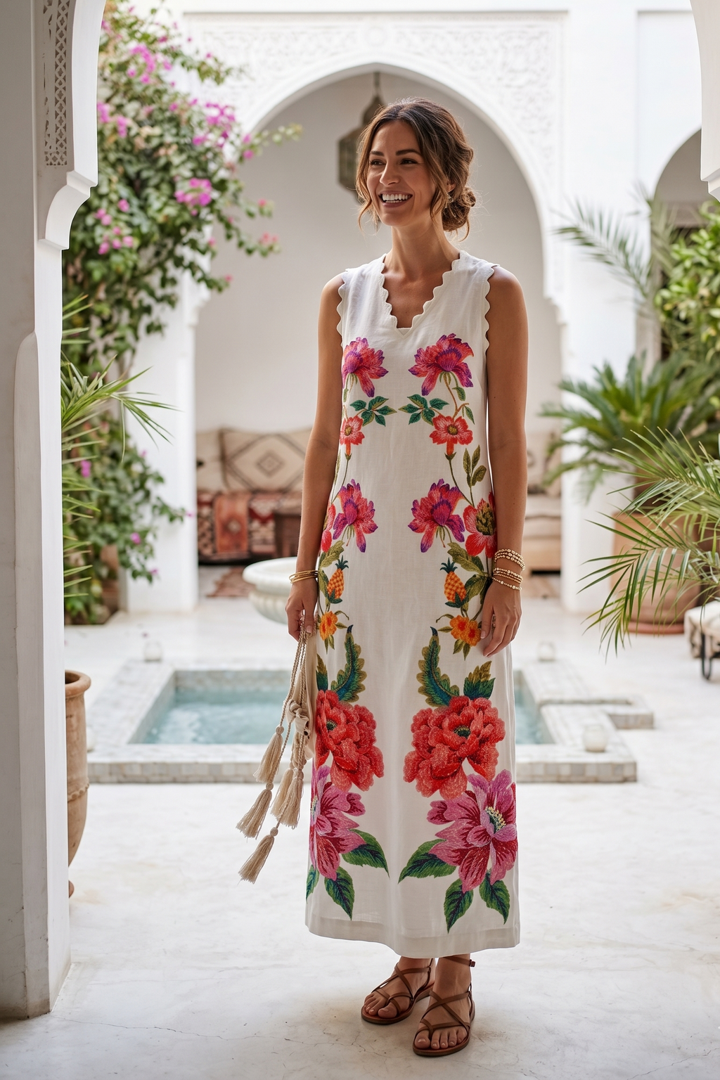 Robe Longue Florale Sans Manches - Mirta | Derhy