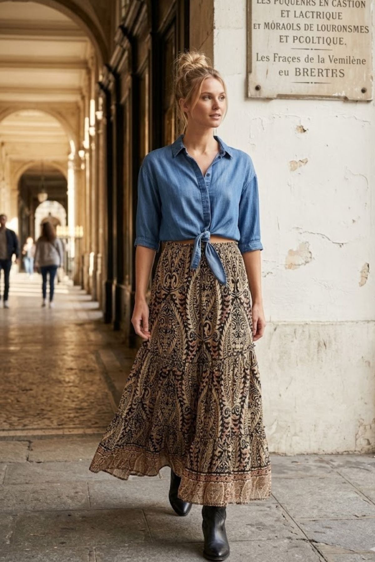 Jupe longue imprimée JOSEPHINE