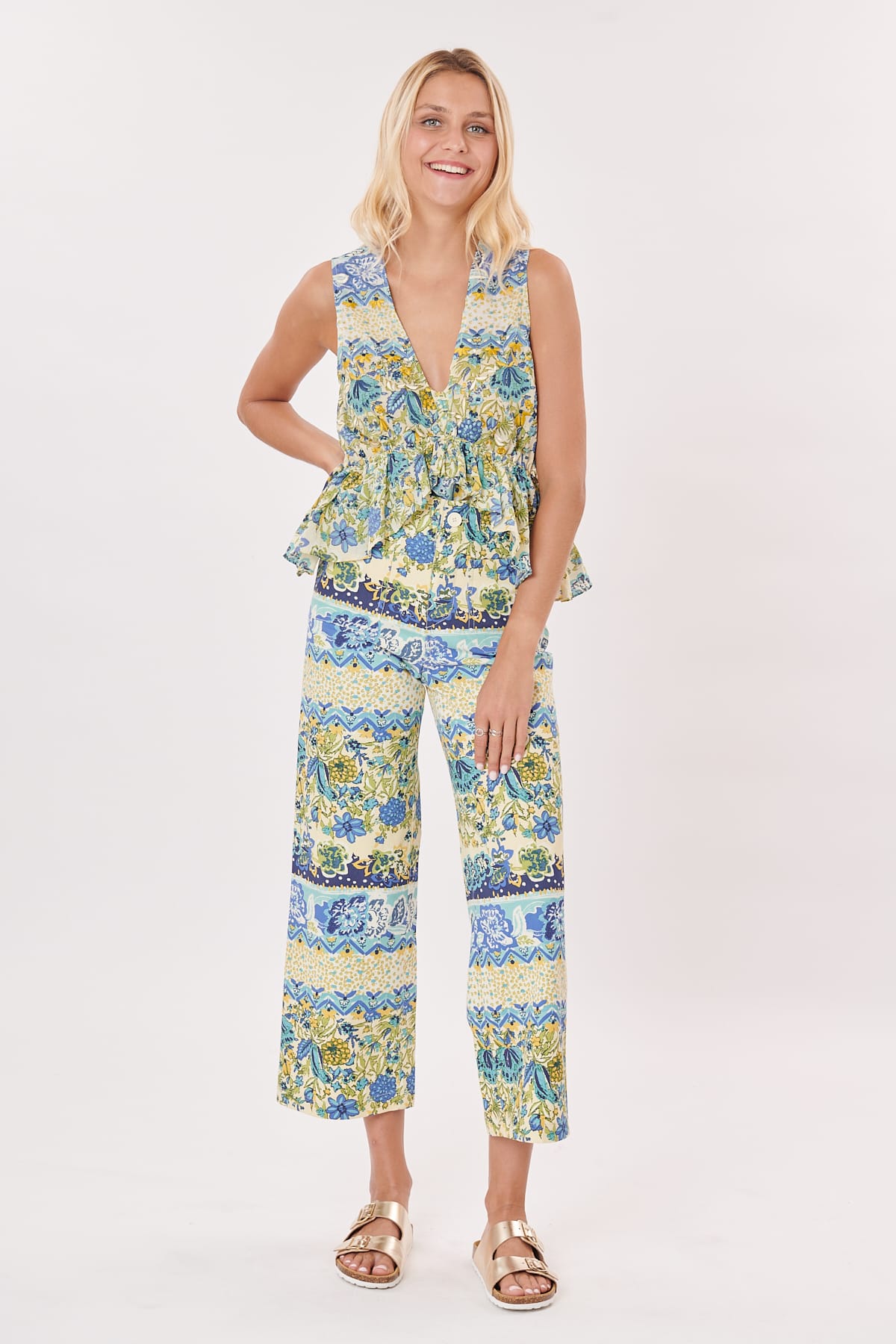 Combinaison Pantalon Vintage Moschino Jeans Archival, Imprimé Japonais, Taille 42, Occasion Parfait état