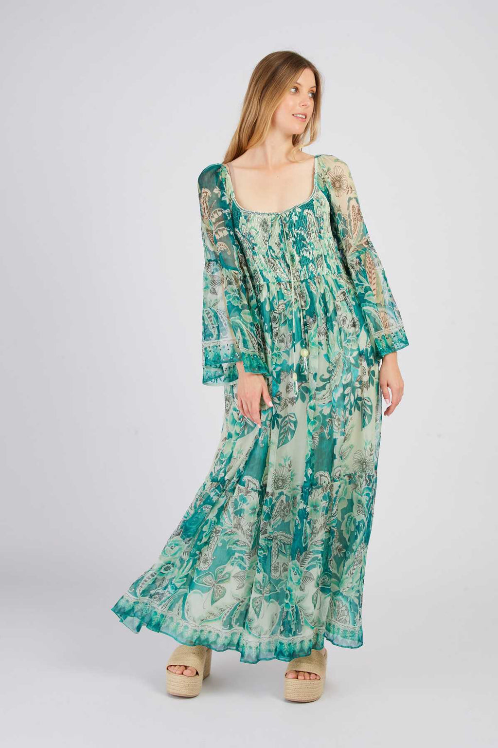 Robe Longue SARAH PACINI Taille 0 - Motif Chevron, Gris Foncé, Occasion Très Bon état