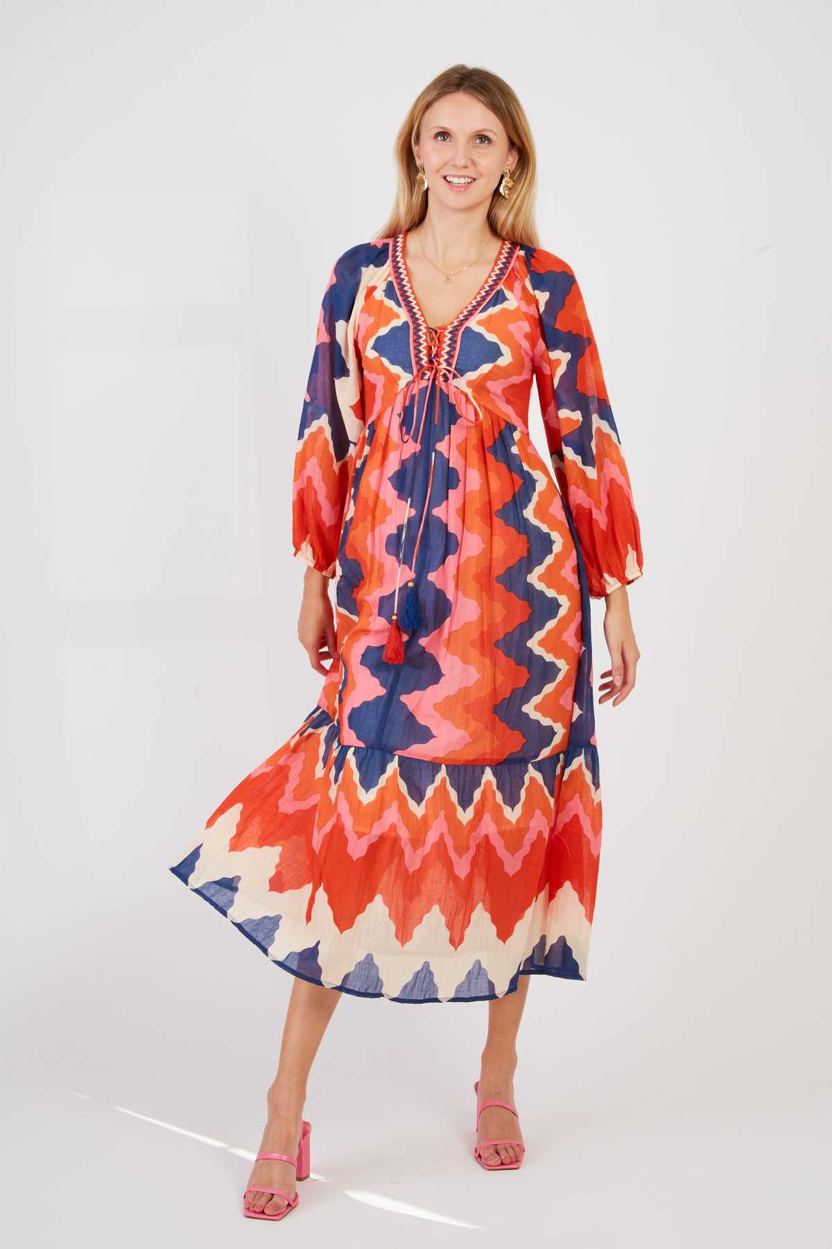 derhy Robe longue bohème imprimée PELAINE