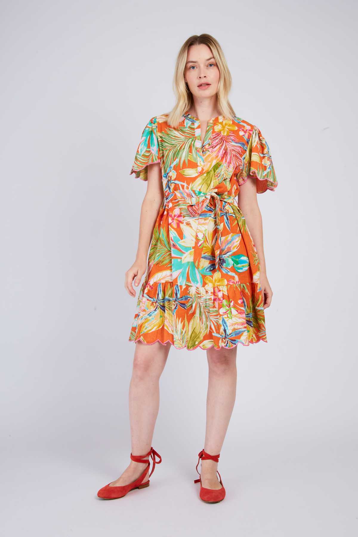 derhy Robe courte imprimée PERVENCHE