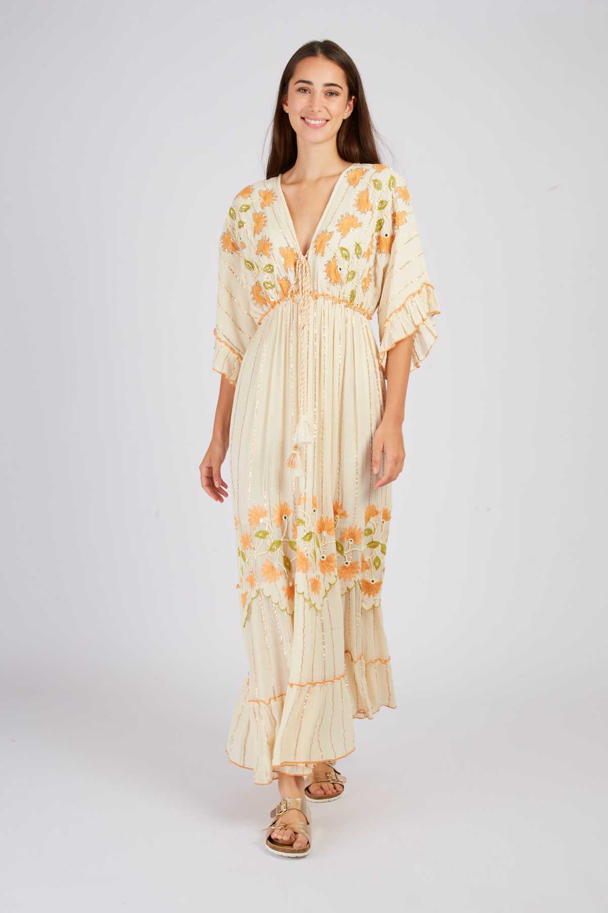 derhy Robe longue brodée CALENZANA