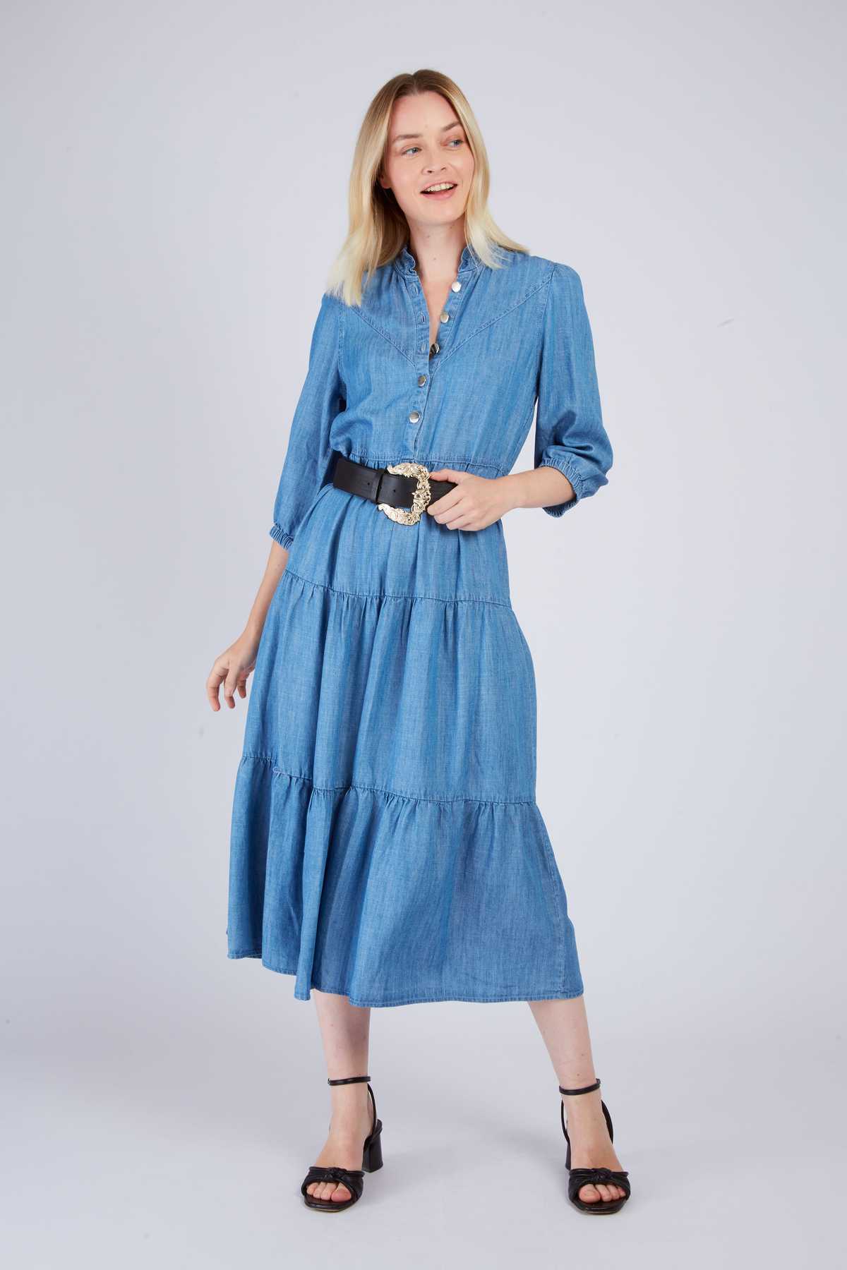 derhy Robe chemise en jean CARINE