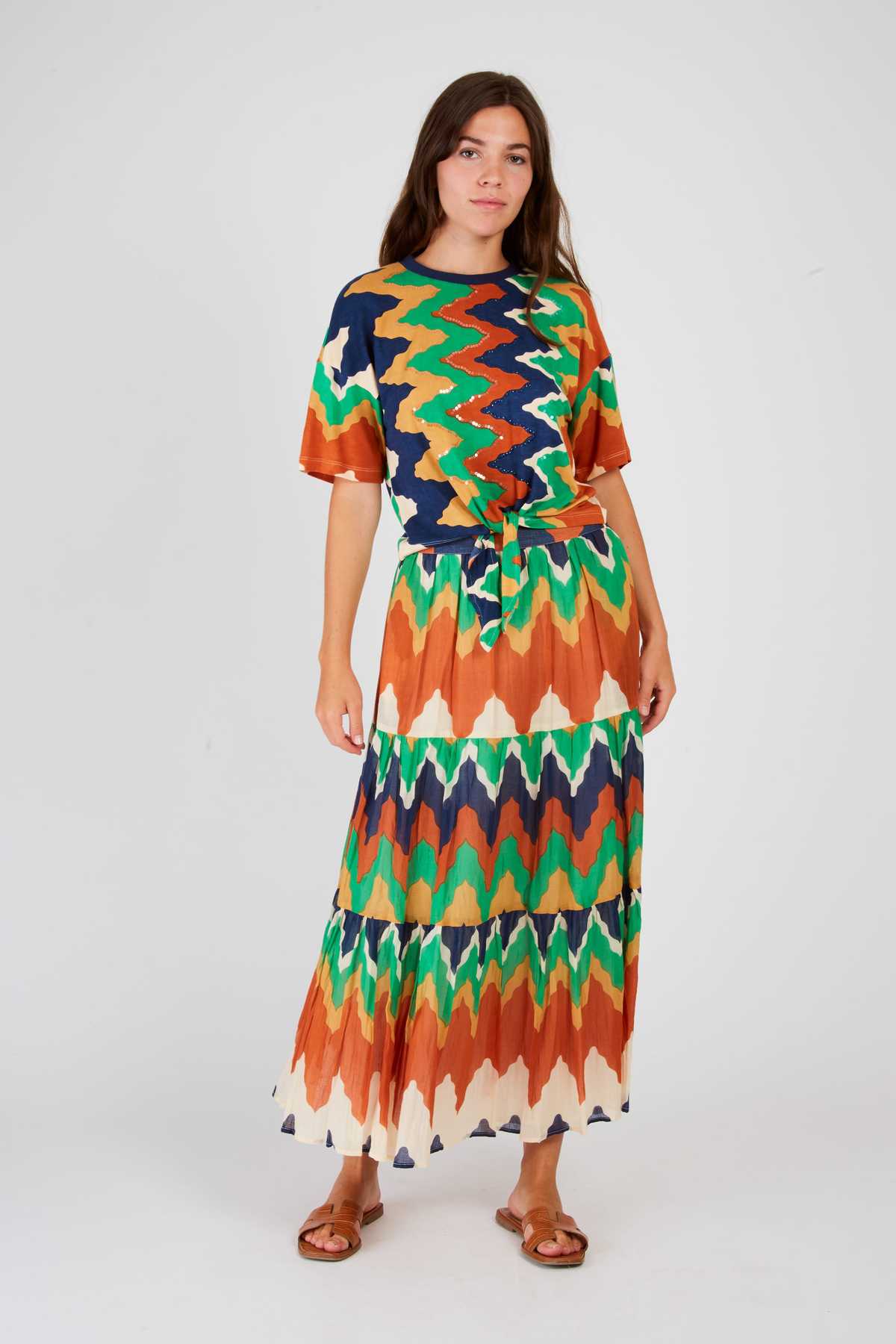 derhy T-shirt noué imprimé ZURICH