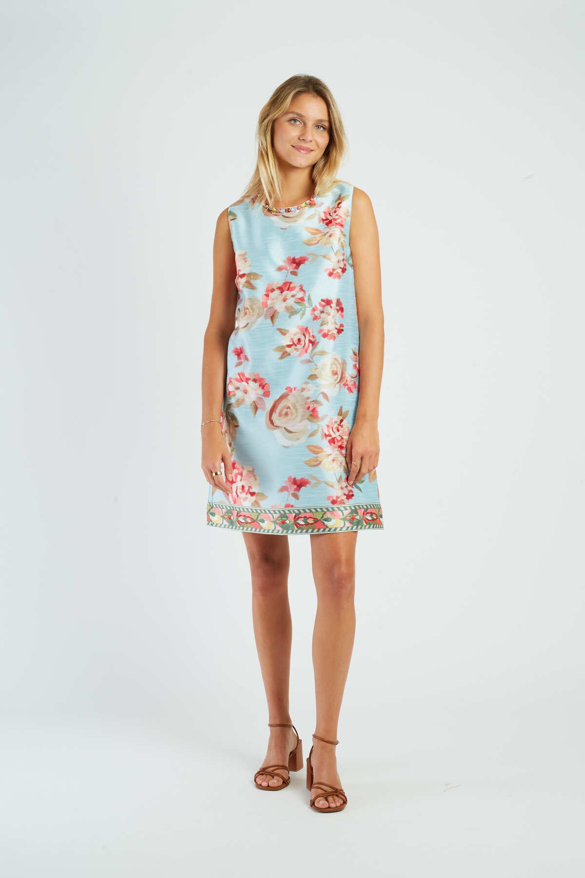 Robe Courte Imprimée Florale Sans Manches - Micro Robe | Derhy