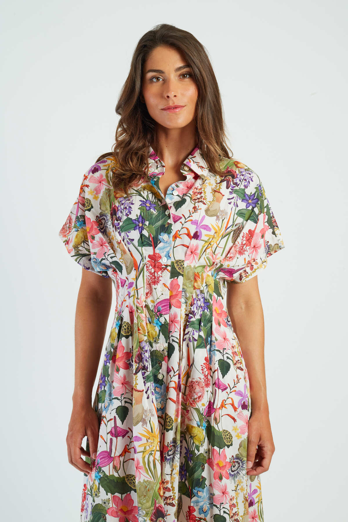 Robe Midi Fleurie Manches Courtes - Mania Robe | Derhy