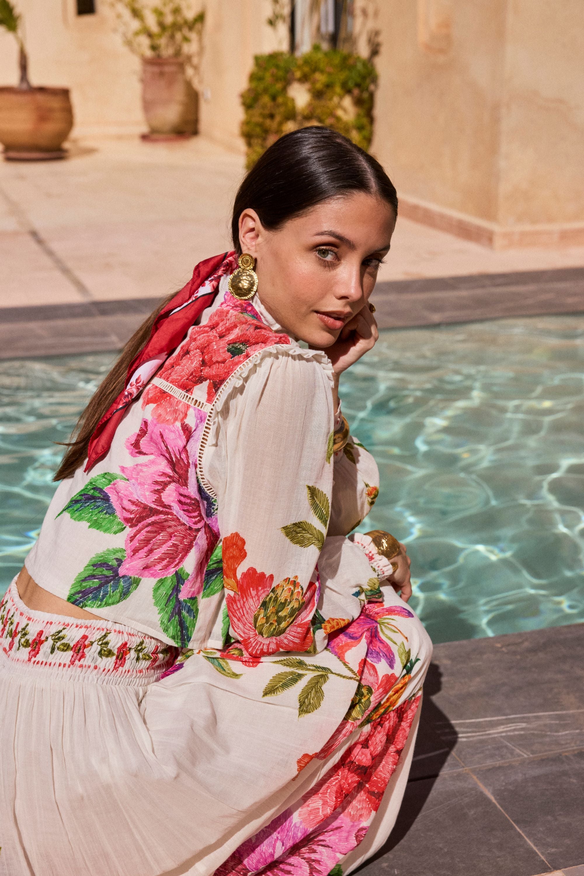 Chemise courte imprimée AURORE