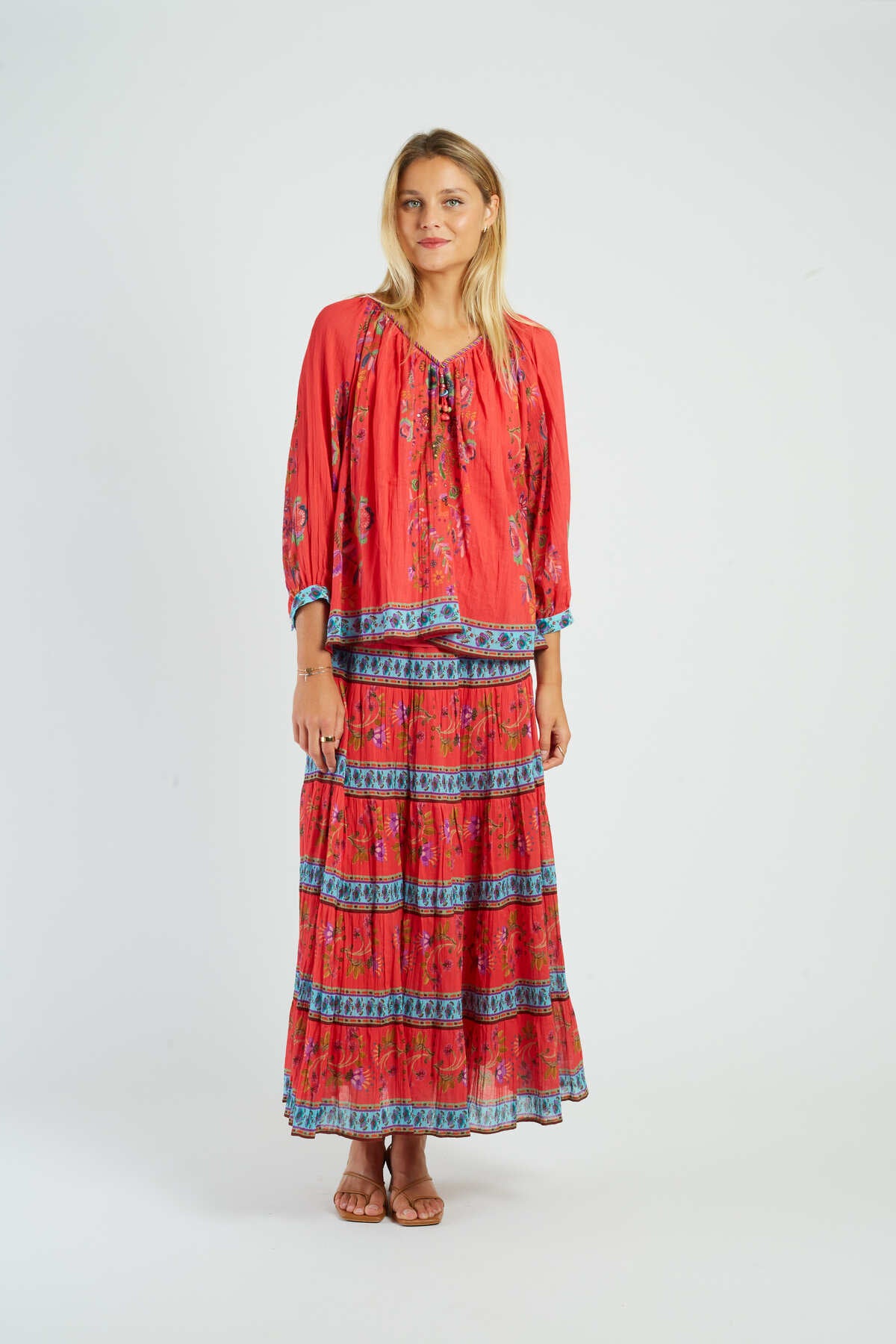 Robe Longue Bohème À Motifs Floraux - Domino Jupe | Derhy