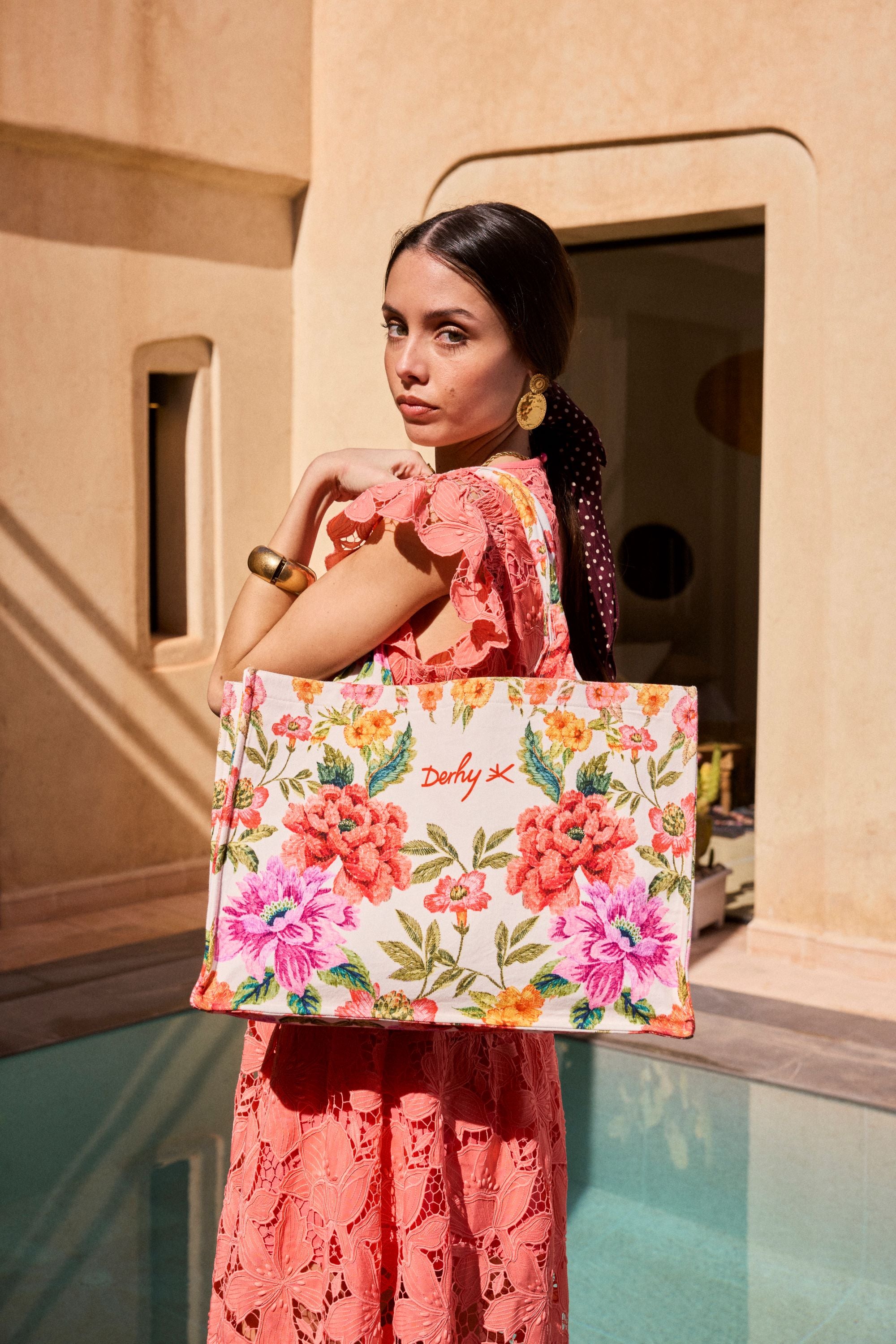 Sac cabas motif floral RENNES