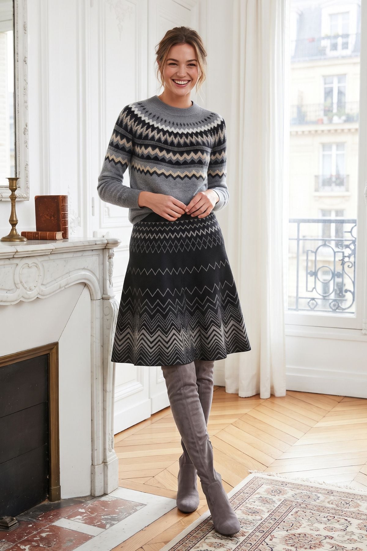 Jupe courte en maille patineuse IBIS