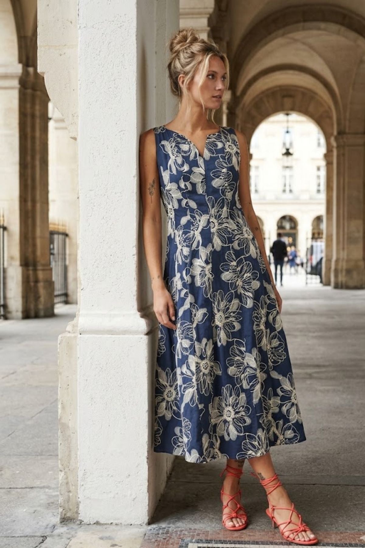Robe longue brodée GAO