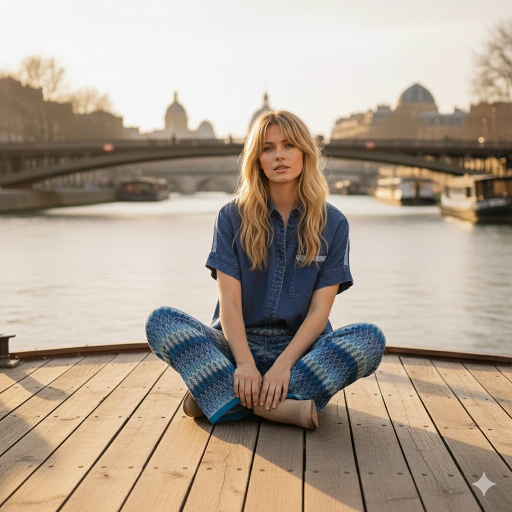 Chemise effet jean EGLANTINE