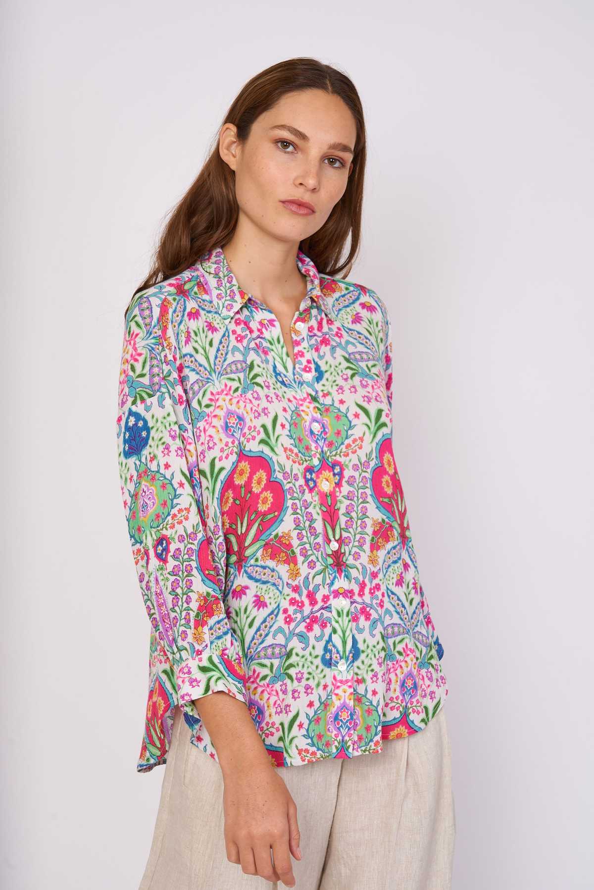 derhy Chemise ample imprimée viscose ELBE