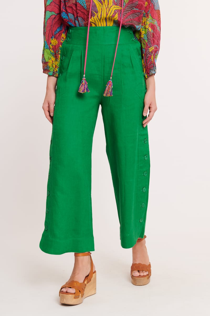Pantalon en lin ample JUNGLE