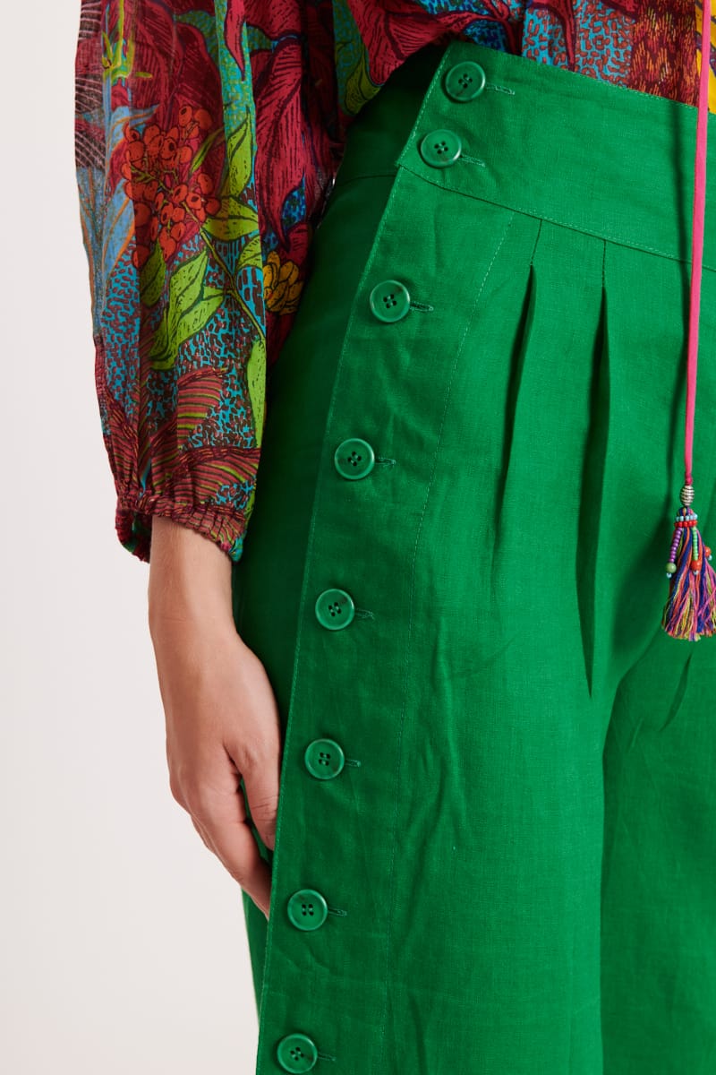 Pantalon en lin ample JUNGLE