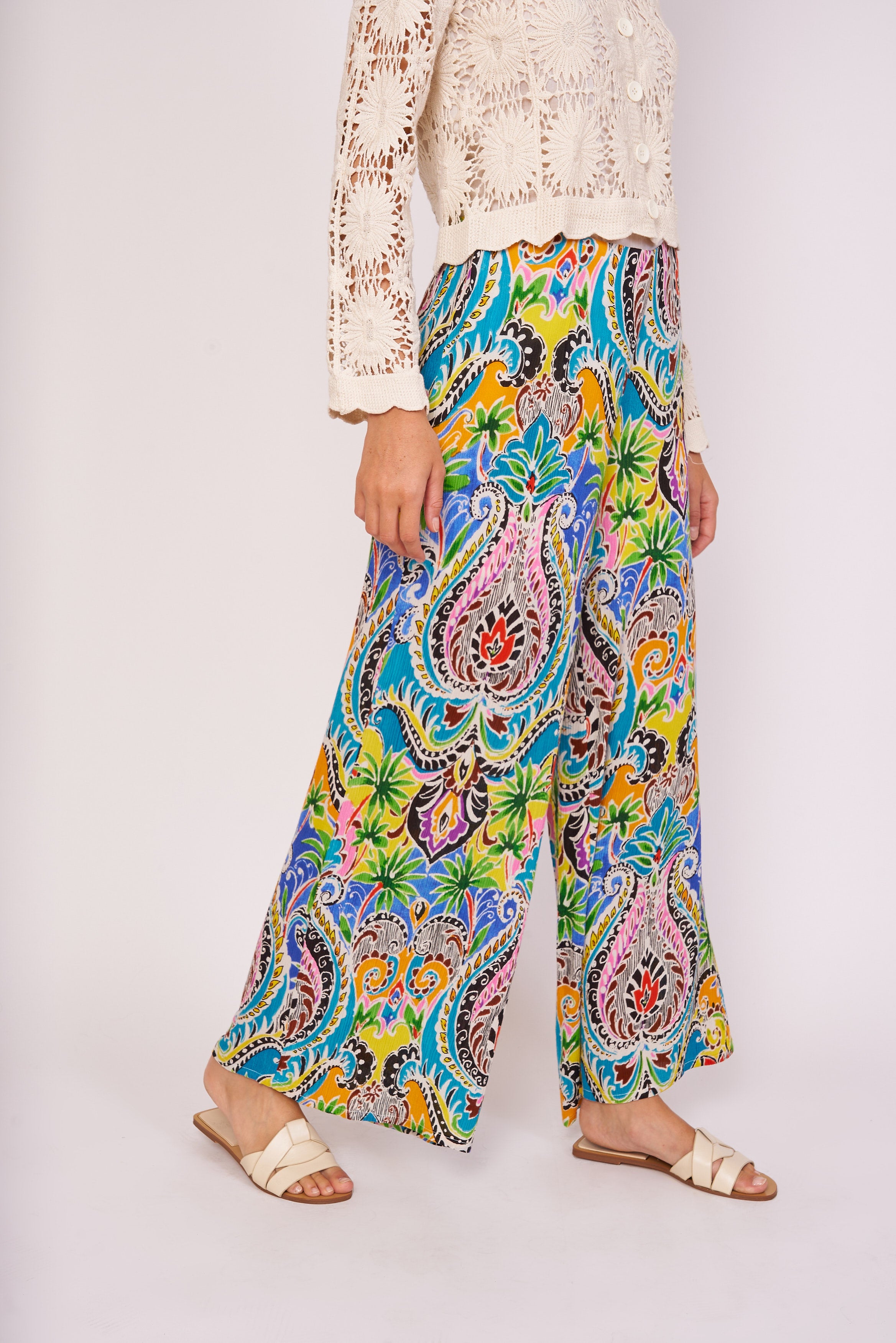 JACLYN viscose printed loose pants